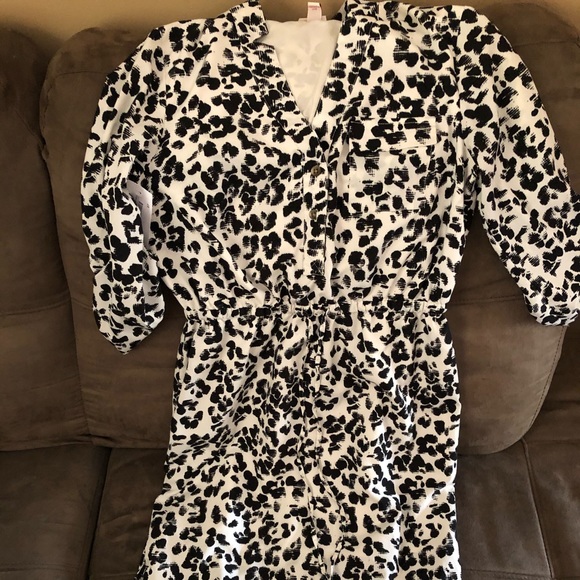 Merona Black and White Animal Print Dress - Picture 1 of 4